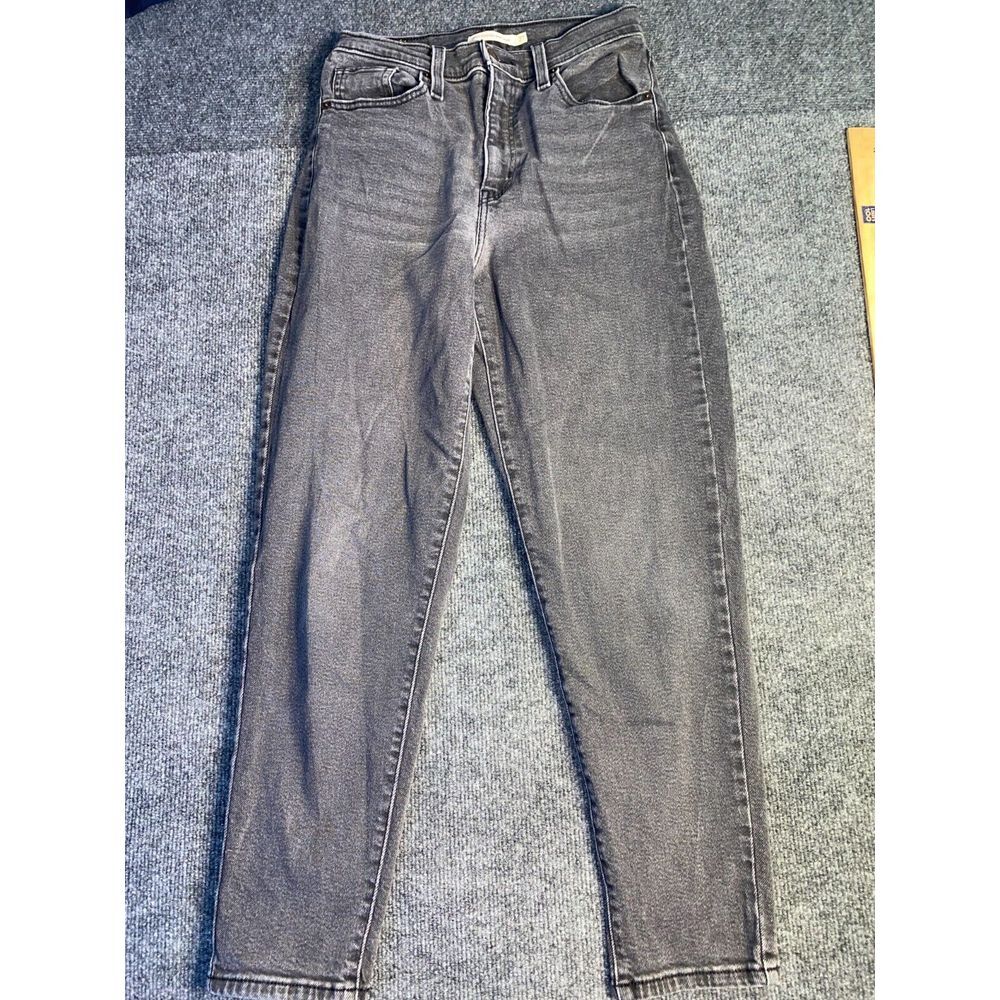Levi's Mom Jeans Womens Size 27 Gray Denim High Waisted Red Tag High Rise Skinny